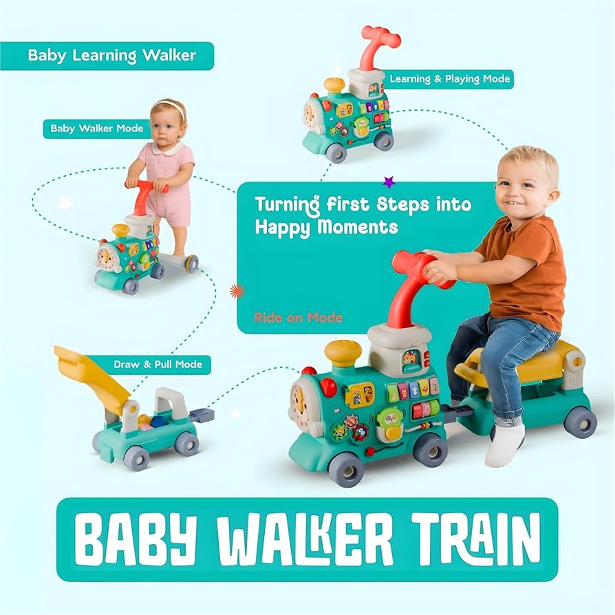قطار المشاية التعليمي 3 في 1 (Baby Walker Train)