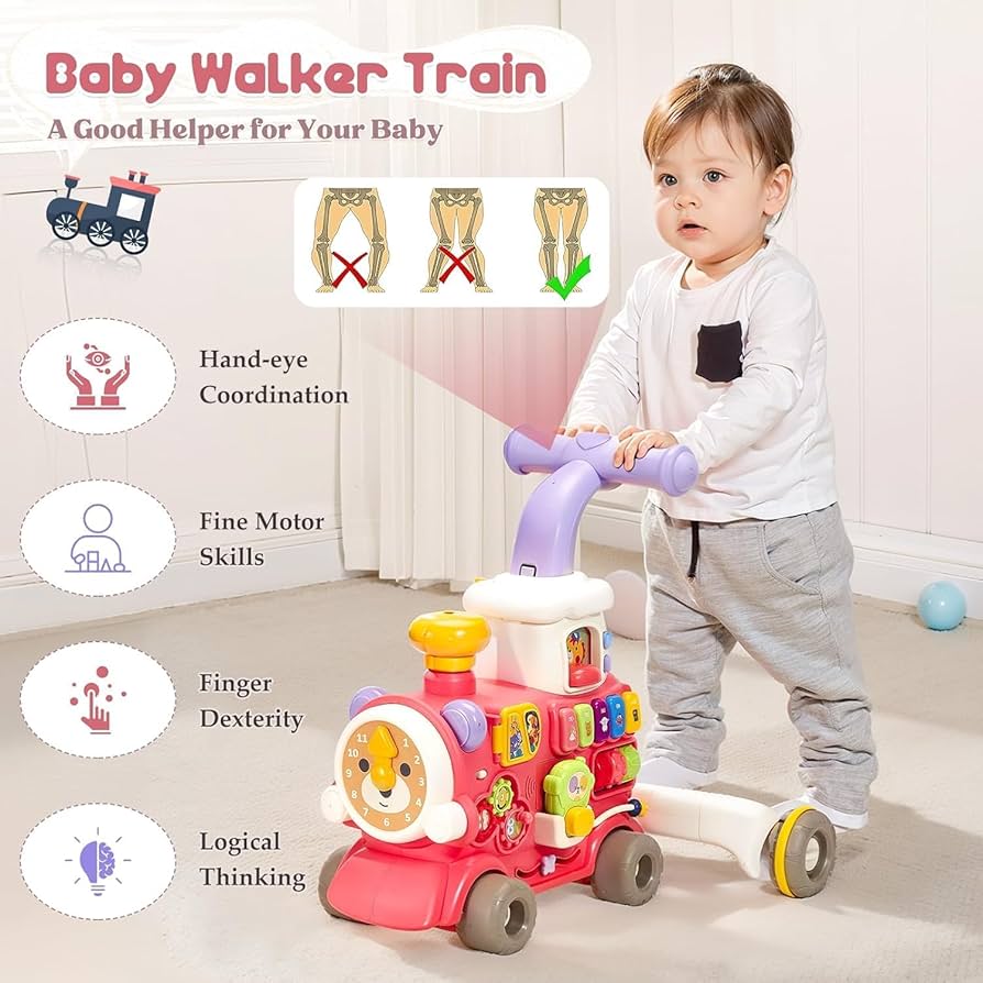 قطار المشاية التعليمي 3 في 1 (Baby Walker Train)