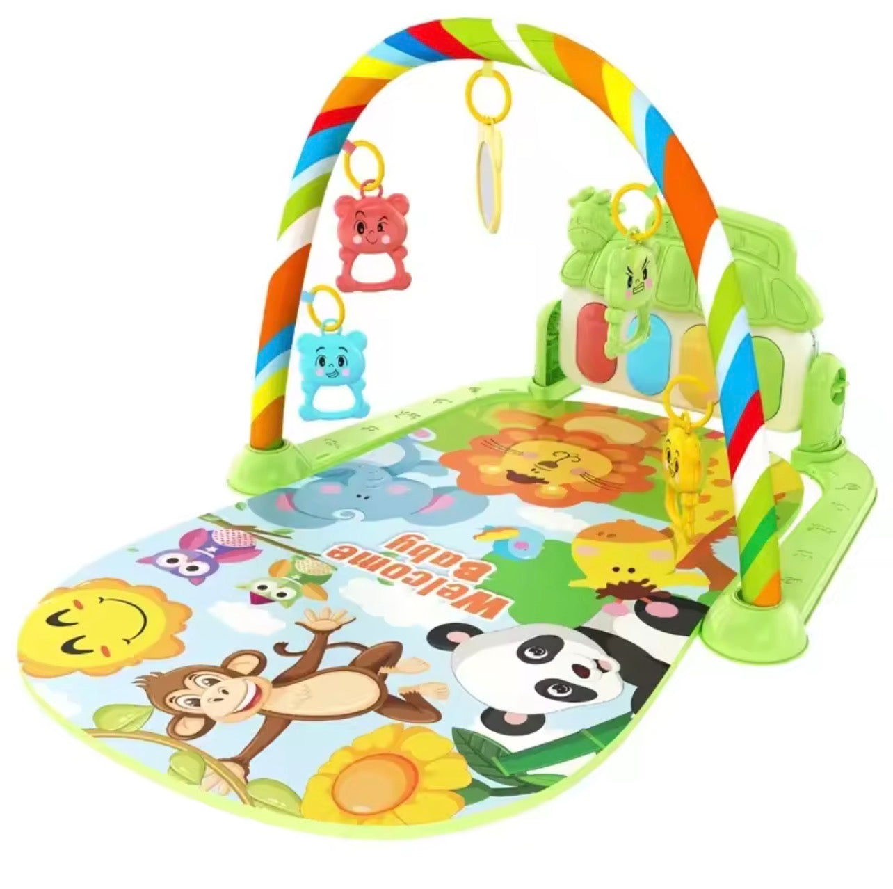 بساط نشاط وبيانو موسيقي تفاعلي للأطفال (Musical Activity Gym Mat)
