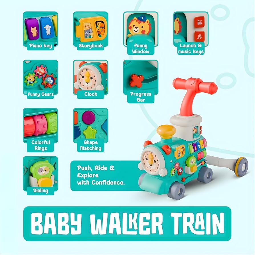 قطار المشاية التعليمي 3 في 1 (Baby Walker Train)