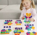 بارل الحيوانات التعليمية الخشبي – Puzzle Fun Set