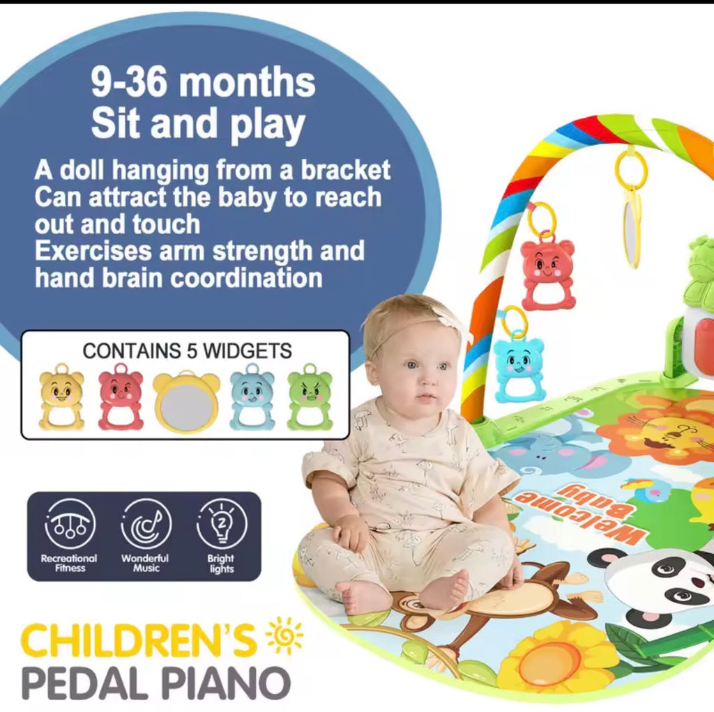بساط نشاط وبيانو موسيقي تفاعلي للأطفال (Musical Activity Gym Mat)