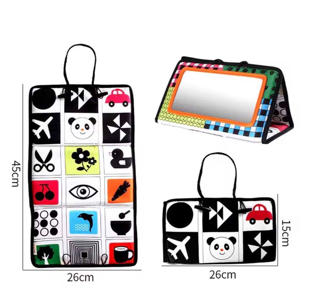 مرآة التباين البصرية القابلة للطي للرضع (Baby Contrast Mirror Toy)